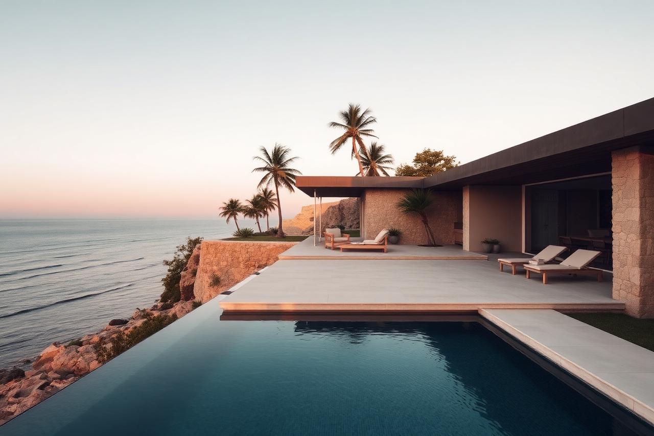 Contemporary villa with tropical garden in Madagascar